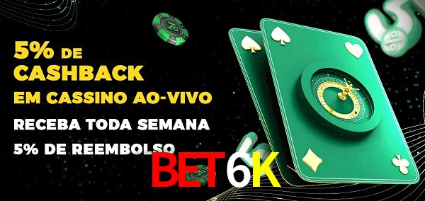 Promoções do cassino ao Vivo BET6K